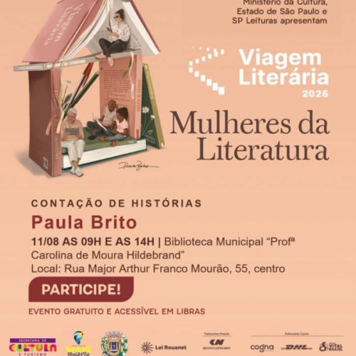 Leme recebe Paula Brito e Daniela Arbex no projeto Viagem Literária 2026