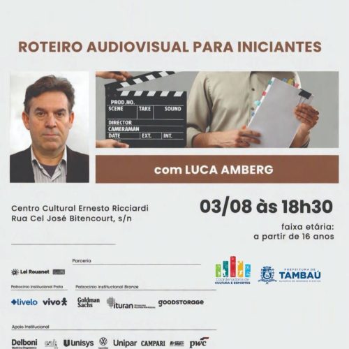 Oficina gratuita de roteiro audiovisual abre inscrições em Tambaú