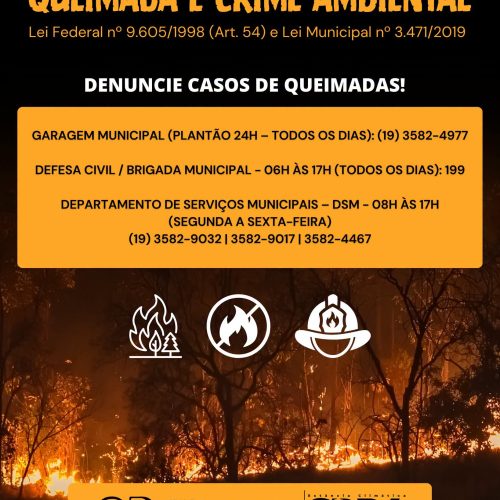 Santa Rita do Passa Quatro reforça combate às queimadas e pede apoio da população