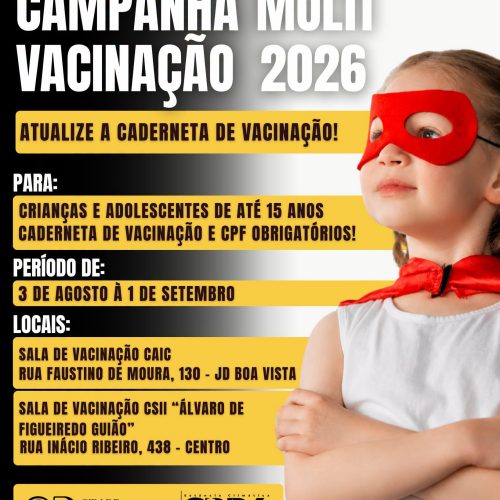 Santa Rita inicia campanha para atualizar vacinação de crianças e adolescentes