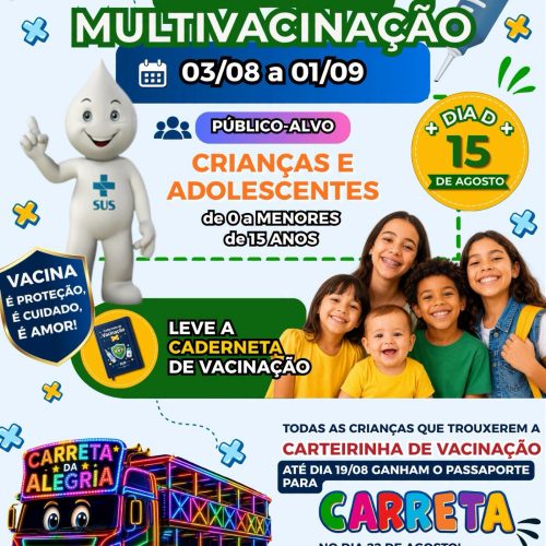 Tambaú promove campanha de multivacinação para crianças e adolescentes