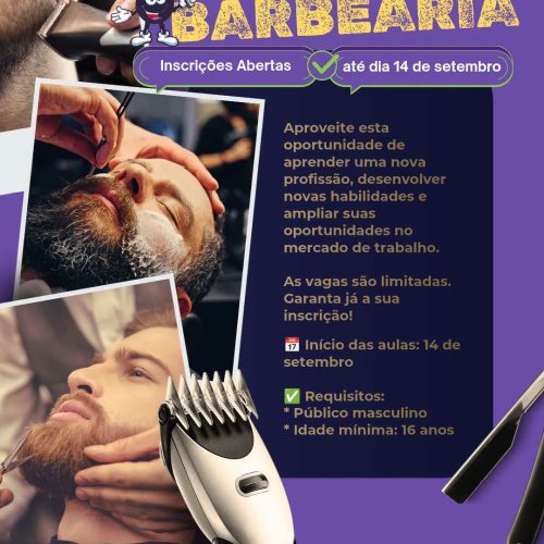 Prefeitura de Casa Branca abre inscrições para curso gratuito de barbearia