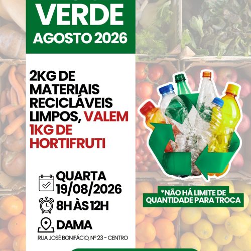 Troca Verde acontece na próxima quarta-feira em Santa Rita