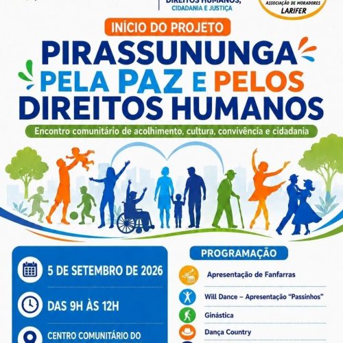 Pirassununga promove encontro pela paz e pelos direitos humanos no Jardim das Laranjeiras