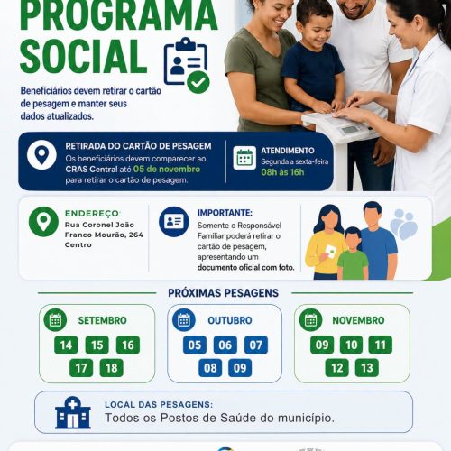 Beneficiários do Bolsa Família em Leme (SP) devem realizar acompanhamento de saúde