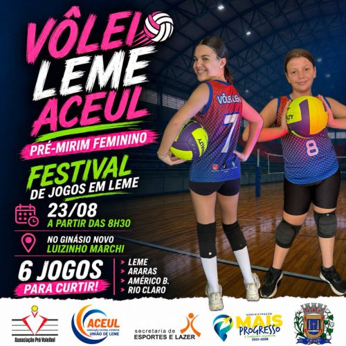 Leme recebe festival de vôlei pré-mirim feminino neste domingo (23/08)