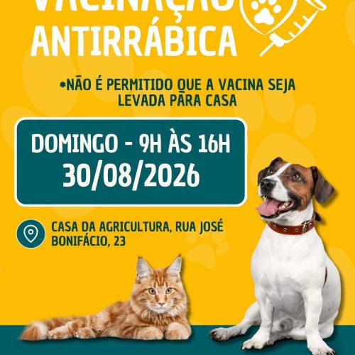 Santa Rita do Passa Quatro terá vacinação antirrábica gratuita neste domingo (30/08)