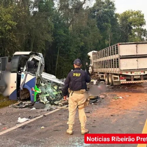 Tragédia no Paraná: acidente entre micro-ônibus e carreta deixa 23 mortos