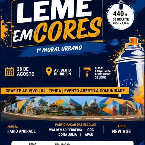Leme em Cores tem nova data e será realizado em 28 de agosto