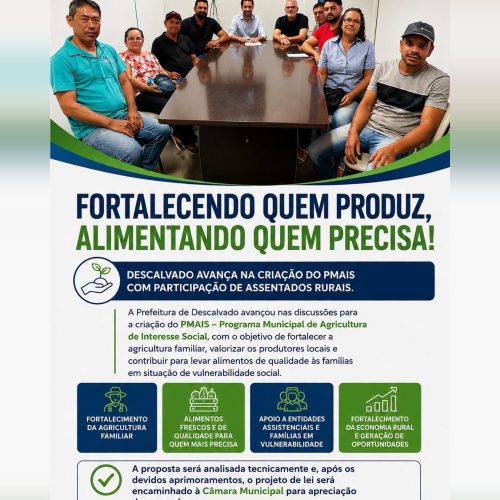 Descalvado avança na criação de programa para fortalecer a agricultura familiar