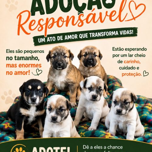 Filhotes aguardam adoção em Descalvado
