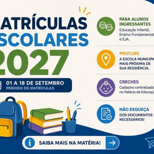 Pirassununga abre matrículas para a rede municipal de ensino de 2027