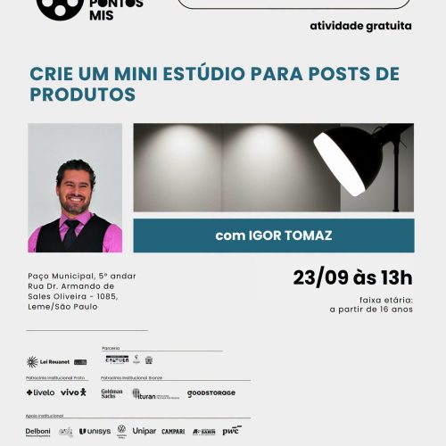 Leme recebe oficina gratuita de fotografia para produção de imagens de produtos