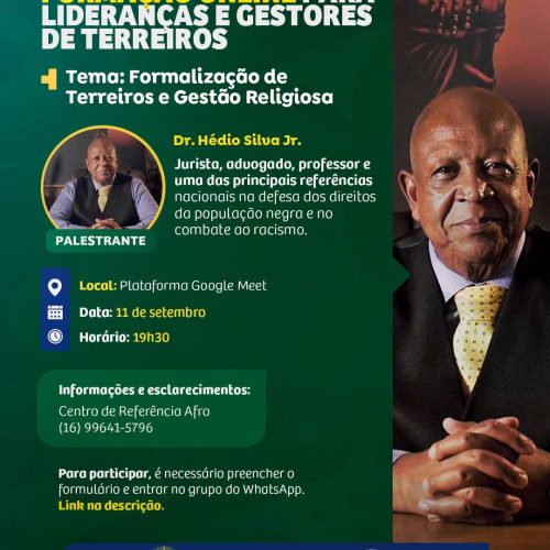 Araraquara recebe formação sobre formalização de terreiros e gestão religiosa