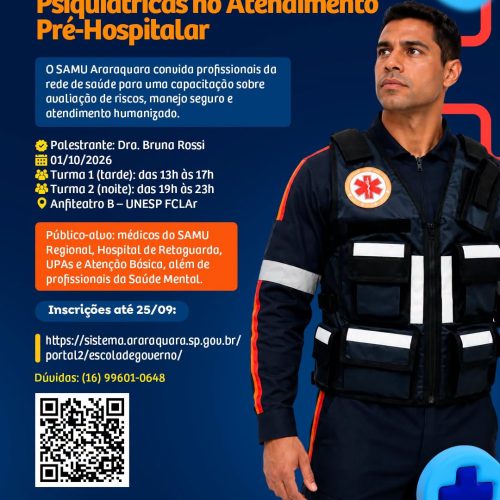 SAMU Araraquara promove capacitação sobre emergências psiquiátricas no atendimento pré-hospitalar