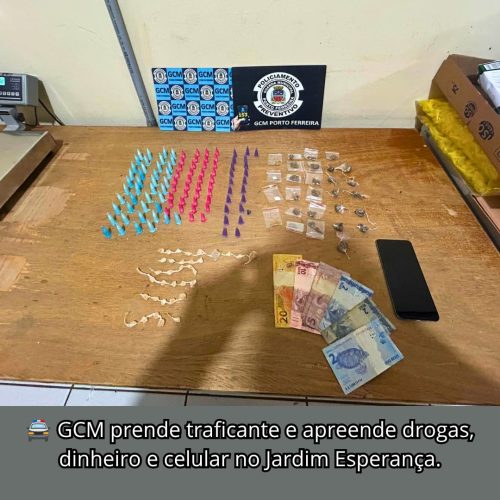 Polícia prende homem por tráfico de drogas no Jardim Esperança, em Porto Ferreira