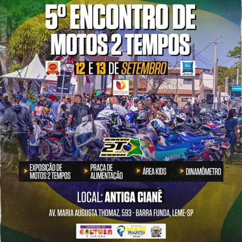 Leme recebe o 5º Encontro de Motos 2 Tempos em setembro