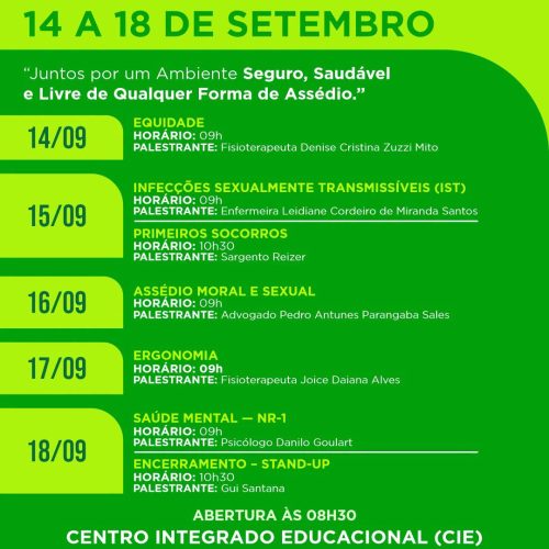 Semana SIPAT 2026 promove ações de segurança, saúde e prevenção em Leme