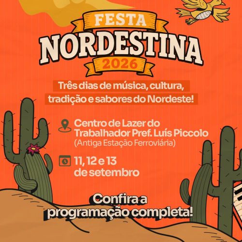 Festa Nordestina 2026 reúne música, cultura e gastronomia em Santa Cruz das Palmeiras