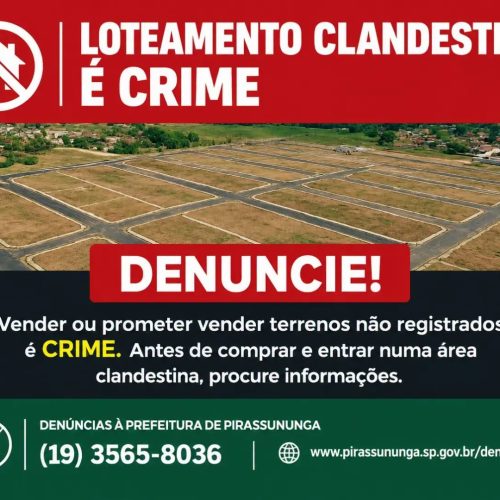 Prefeitura de Pirassununga alerta população sobre cuidados antes da compra de terrenos