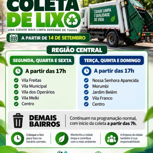 Descalvado terá nova programação para coleta de lixo na região central