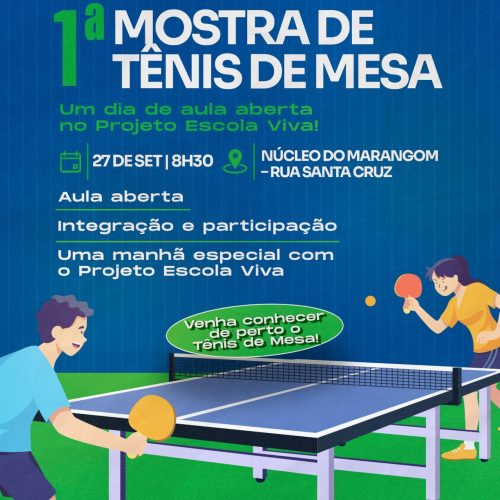 Santa Cruz das Palmeiras recebe 1ª Mostra de tênis de mesa