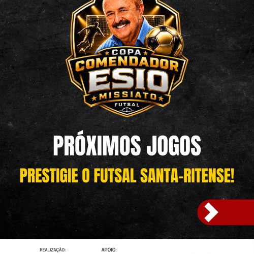Santa Rita do Passa Quatro recebe a Copa Comendador Esio Missiato de Futsal 2026