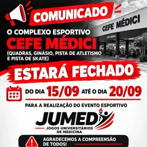 CEFE Médici suspende atividades em Pirassununga durante jogos universitários