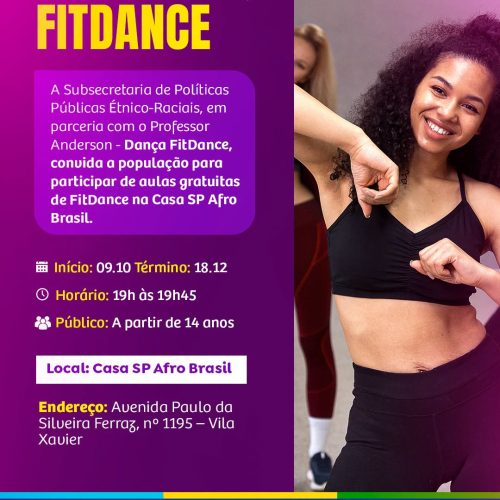 Araraquara terá aulas gratuitas de FitDance na Casa SP Afro Brasil