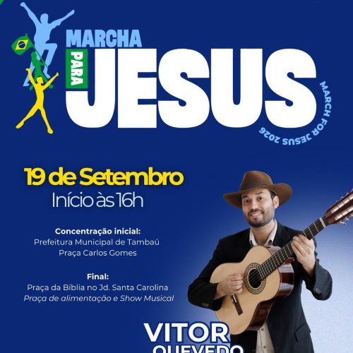 Tambaú recebe Marcha para Jesus no dia 19 de setembro