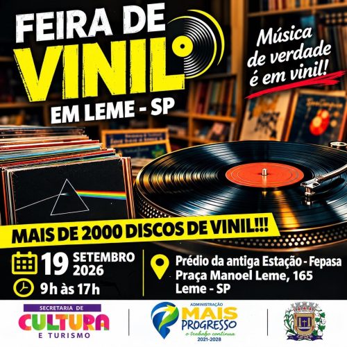 Feira de Vinil reúne mais de 2 mil discos em Leme neste sábado