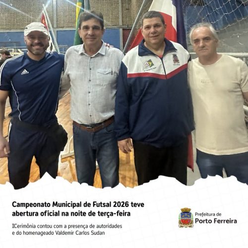 Porto Ferreira dá início ao Campeonato Municipal de Futsal 2026