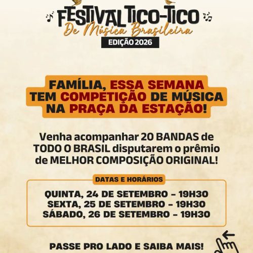 Festival Tico-Tico reúne bandas de todo o Brasil em Santa Rita do Passa Quatro