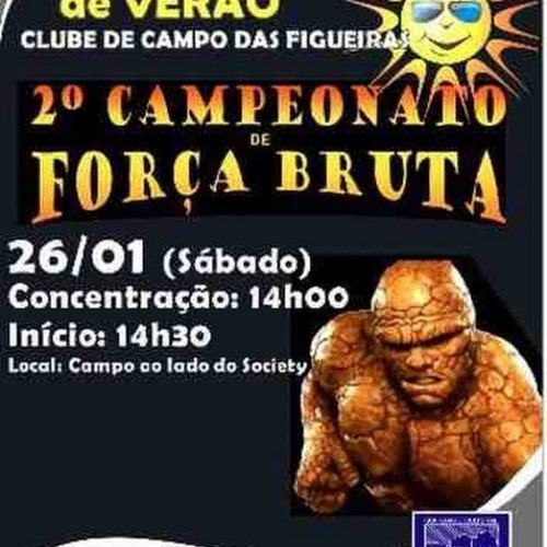 II Campeonato de Força Bruta acontece no sábado no Clube de Campo das Figueiras