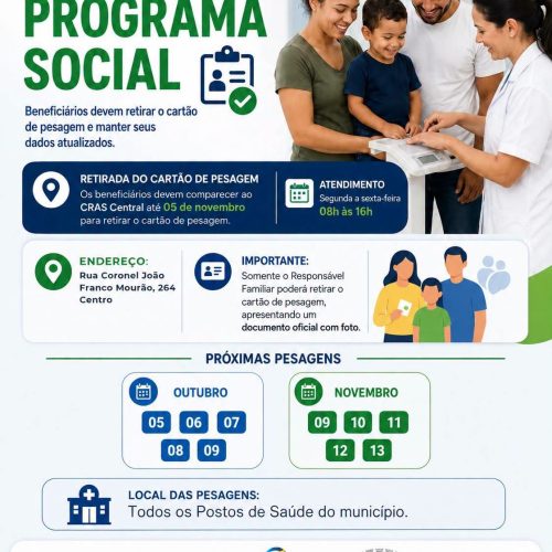 Beneficiários do Bolsa Família em Leme devem realizar pesagem obrigatória