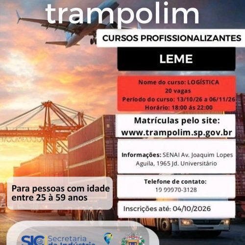 Curso de logística oferece capacitação presencial em Leme