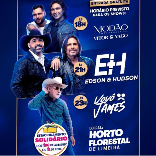 Limeira celebra 200 anos com shows gratuitos no Horto Florestal