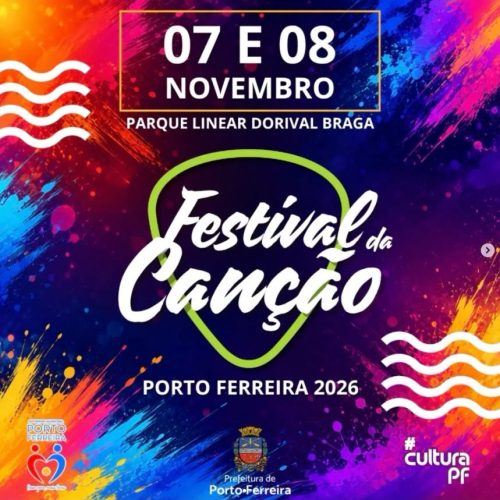 Festival da Canção 2026 reúne talentos da música em Porto Ferreira