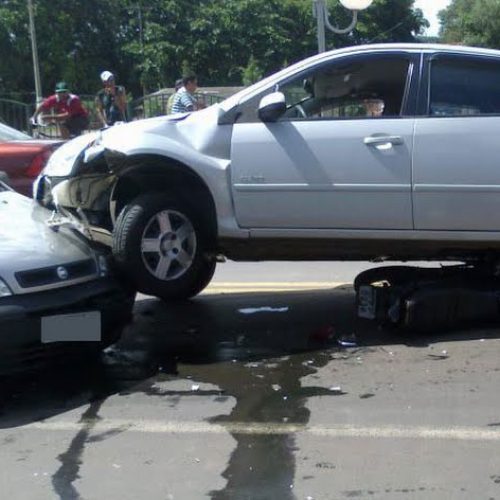 Acidentes de trânsito registrados na terça-feira