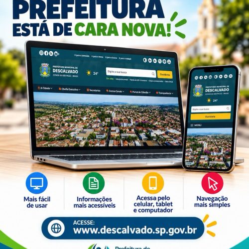 Prefeitura de Descalvado lança site renovado e facilita acesso aos serviços
