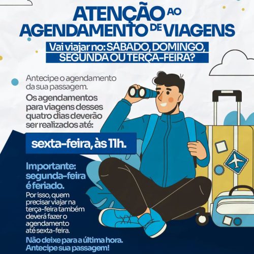 Prefeitura de Santa Cruz das Palmeiras orienta passageiros sobre agendamento de viagens