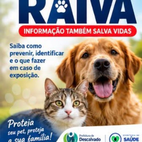 Descalvado reforça cuidados contra a raiva e orienta vacinação de cães e gatos