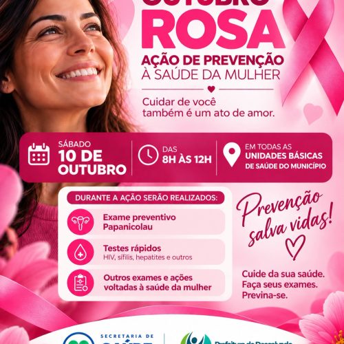 Descalvado realiza ação do Outubro Rosa neste sábado com exames gratuitos