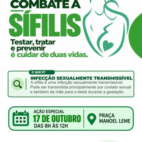 Leme promove ação de prevenção e combate à sífilis no dia 17 de outubro