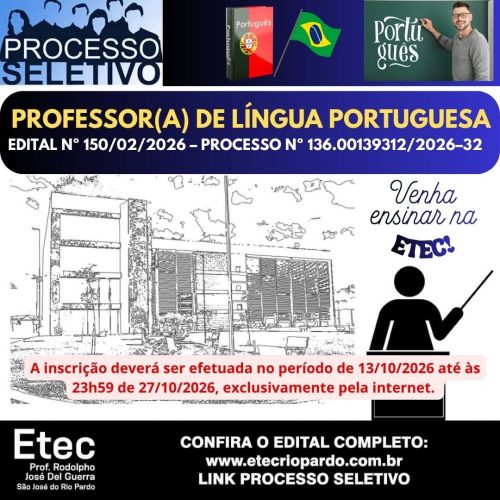 São José do Rio Pardo abre processo seletivo para professores de cinco disciplinas