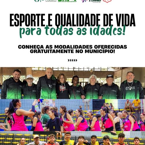 Santa Rita do Passa Quatro oferece mais de 20 modalidades esportivas gratuitas à população