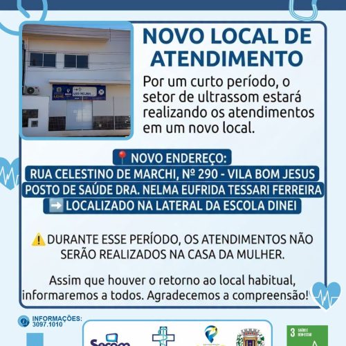 Secretaria de Saúde de Leme (SP) altera temporariamente local de atendimento do setor de ultrassom