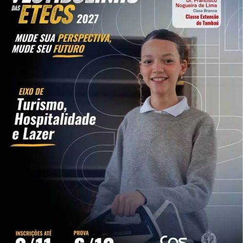 Vestibulinho da Etec em Tambaú recebe inscrições até 3 de novembro