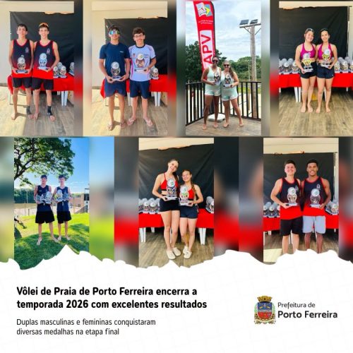 Duplas de Porto Ferreira conquistam pódios no vôlei de praia
