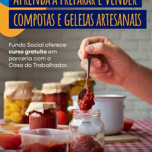 São Carlos oferece curso gratuito de preparo e venda de compotas e geleias